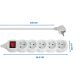 7. ESPERANZA POWER STRIP 5 OUTLETS, SWITCH 3M, WHITE ELK215W