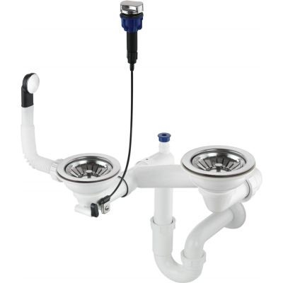 Siphon for 1.5- and 2-bowl granite sinks - Space-Saver ZXY 9973