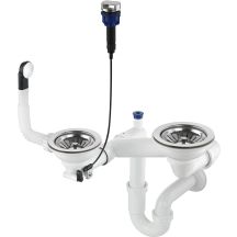 Siphon for 1.5- and 2-bowl granite sinks - Space-Saver ZXY 9973