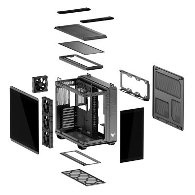 16. Asus TUF GAMING GT502 HORIZON TG ARGB BLACK Case