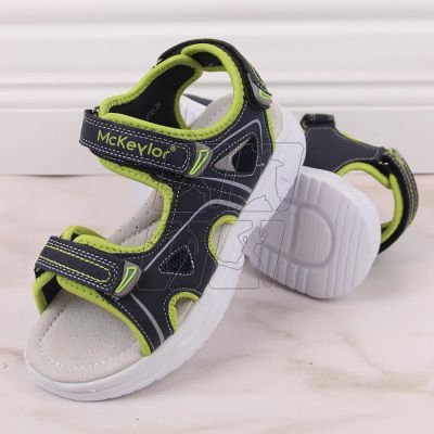 5. McKeylor Jr JAN229B Velcro sandals, navy blue and green