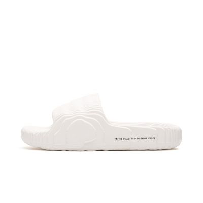 12. Adidas Adilette 22 Crystal White women's/men's slides with a comfortable profiled sole (HQ4672)