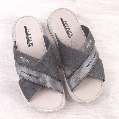 11. Comfortable Rieker M RKR581 gray flip-flops