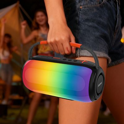 11. Dudao Y21 Wireless Speaker with RGB Backlight Bluetooth 5.3 - Black
