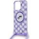 5. Karl Lagerfeld IML Crossbody Monogram Karl & Choupette Head MagSafe Case for iPhone 15 Pro Max - Purple