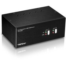 TRENDnet 2-Port DisplayPort KVM Switch with USB 2.0 Audio Hub