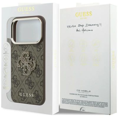 8. Guess 4G & Big Resin Logo Case for iPhone 17 Pro / 18 Pro - Brown