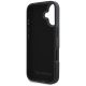 7. Karl Lagerfeld HC Grained PU Cardslot Metal Elong iPhone 16 Case - Black