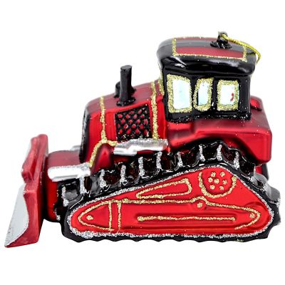2. Mica Decorations Glass Bulldozer Bauble