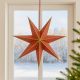 6. DECORATIVE HANGING PAPER STAR FSC 18x60CM RED 7 ARMS MICA