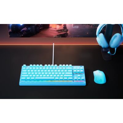 2. SteelSeries Apex 3 TKL US Keyboard, Aqua