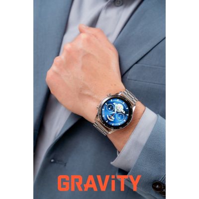 2. Smartwatch Gravity Silver Bracelet + Strap GT10-6