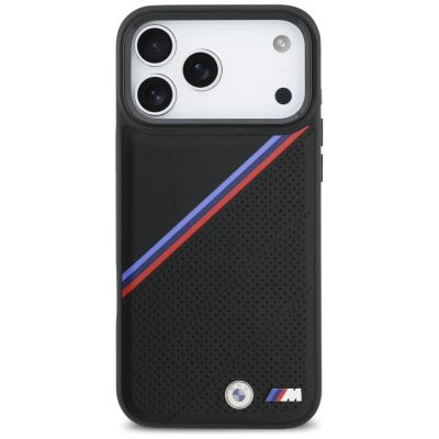 3. BMW M Tricolor Metal Logo MagSafe Case for iPhone 17 Pro Max - Black