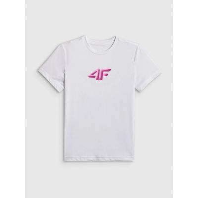7. Girls' quick-drying sports T-shirt 4F 4FJRSS26TFTSF2388-10S