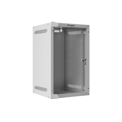 Lanberg WF10-2309-10S Rack Cabinet (9U; 462mm / 280mm / 310mm; Wall-Hung; Glass; 10"; Gray)