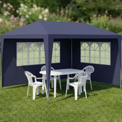4. GARDEN TENT PAVILION 3X4X2.5M NAVY BLUE SASKA GARDEN