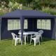 4. GARDEN TENT PAVILION 3X4X2.5M NAVY BLUE SASKA GARDEN