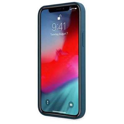 5. Guess GUHCP12LLSLMGBL iPhone 12 Pro Max 6.7" blue/blue hardcase Metal Logo Script