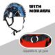 11. CHILDREN'S ADJUSTABLE CYCLING HELMET NO FEAR MOHAWK SIZE (48-52CM) BLACK/BLUE