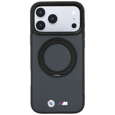 3. BMW Kevlar Ring Stand 360 MagSafe Case for iPhone 18 Pro / 17 Pro - Dark Gray