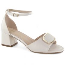 Sergio Leone W SK444B pearl formal sandals on a high heel