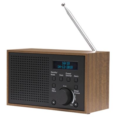 Radio Denver DAB-46DARK GREY Internet Analog and Digital Black, Brown