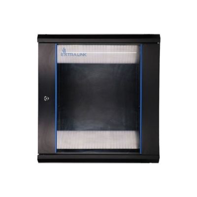 2. Extralink 12U 600x450 Black Wall-Mounted Rack Cabinet