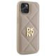 4. DKNY Quilted Stack Logo iPhone 14 Case - Beige