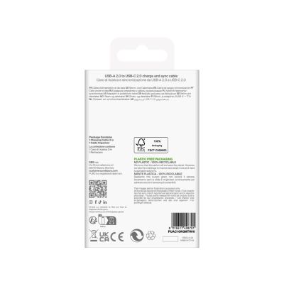 3. Puro TPE 10W USB-A - USB-C Cable 3m - White