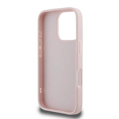 7. Guess Quilted Metal Logo iPhone 16 Pro Case - Pink
