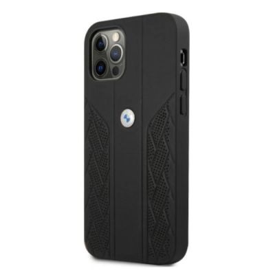 2. BMW Leather Curve Perforate Case for iPhone 12 / iPhone 12 Pro - Black