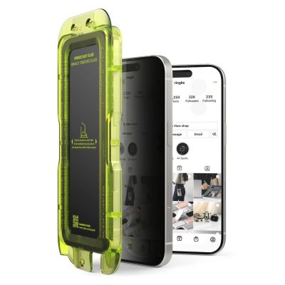 2. Ringke Easy Slide 2-pack Privacy Glass for iPhone 17 - Black
