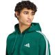 4. Men's adidas Essentials 3-Stripes Fleece Full-Zip Hoodie Green KZ1412