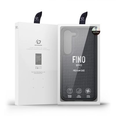 5. Dux Ducis Fino case Samsung Galaxy S23+ cover with silicone frame black