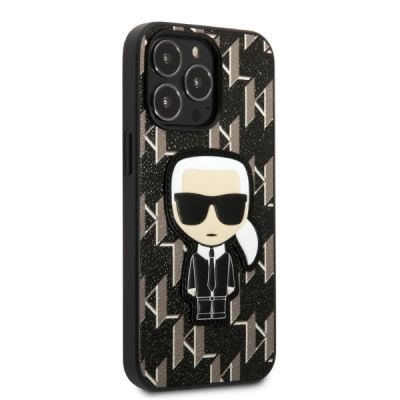 4. Karl Lagerfeld KLHCP13LPMNIKBK iPhone 13 Pro / 13 6.1" hardcase black/black Monogram Ikonik Patch