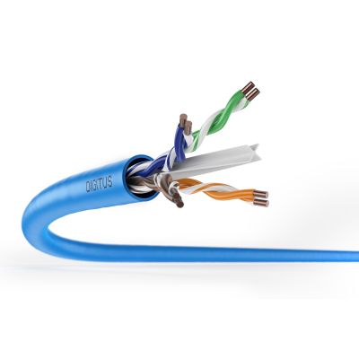 12. Digitus Installation Cable Cat.6A, U/UTP, Dca, AWG 23/1, LSOH, 500m, Blue, Reel