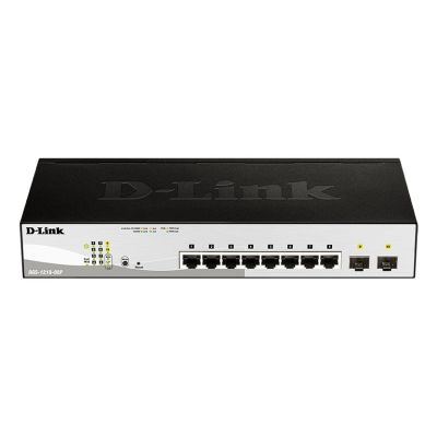D-Link DGS-1210-08P Managed L2 Gigabit Ethernet (10/100/1000) PoE Support Black