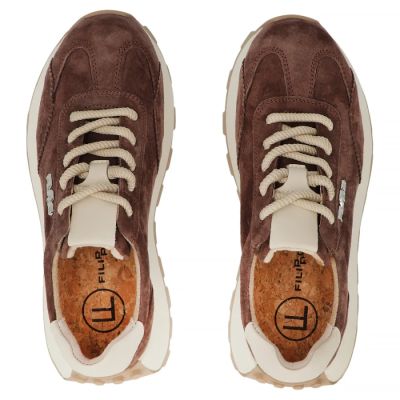 6. Leather platform sneakers brown Filippo DP7498