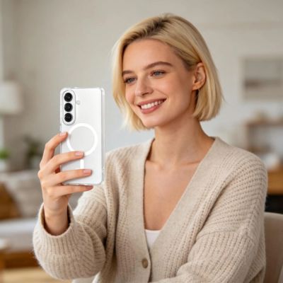 5. Tech-Protect MagSlim MagSafe Case for Samsung Galaxy S26 - Clear Matte