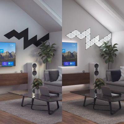 4. Nanoleaf Shapes Juodas Triangles Expansion Pack (3 panels)