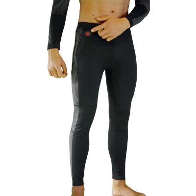 12. GLOVII HEATED THERMOACTIVE UNDERWEAR SET, SWEATSHIRT AND PANTS, SIZE L, BLACK, BATTERIES AND CHARGER INCLUDED, GXBL