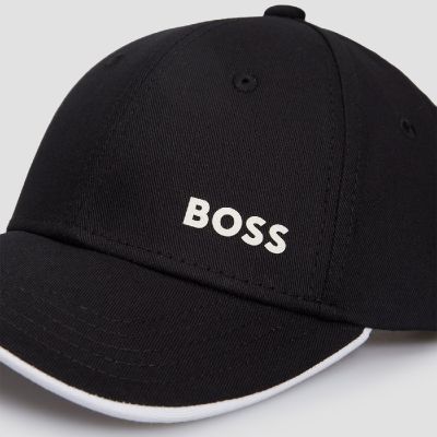 3. Hugo Boss Bold-Curved Baseball Cap Black - 50505834-002