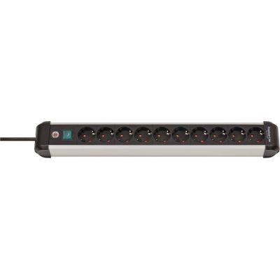 8. Brennenstuhl 1391030000 3 m power strip 10 x network sockets Indoor Black, Silver
