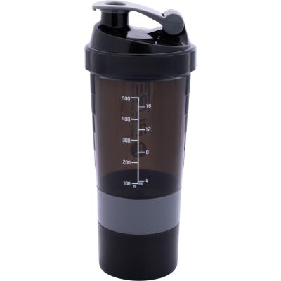 11. FITNESS SHAKER BOTTLE 500ML BLACK GRAY PURE 2 IMPROVE