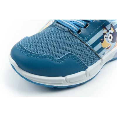 6. Leomil children's sports shoes Bluey sneakers, lightweight, with Velcro, LED, blue
