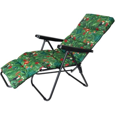 4. GARDEN CHAIR WITH FOOTREST 57x83x106CM FLOWER