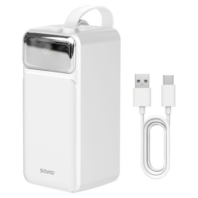 12. Power bank SAVIO BA-15 50000 mAh, white