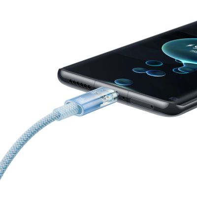 7. Baseus Explorer 100W USB-C - USB-C Cable with Intelligent Temperature Sensor 1m - Blue