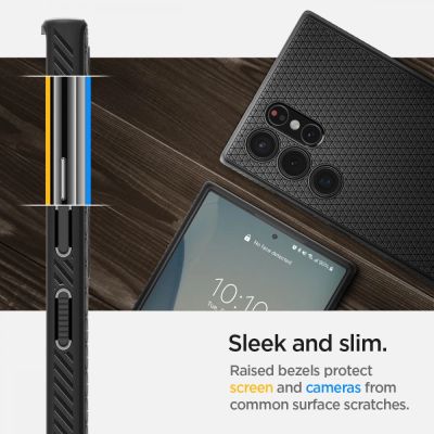 8. Spigen Liquid Air Case for Samsung Galaxy S22 Ultra - Matte Black