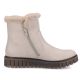 9. Beige women’s ankle boots with fur lining Rieker Y3481-60